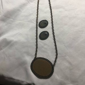 Pink Panache neck and earrings